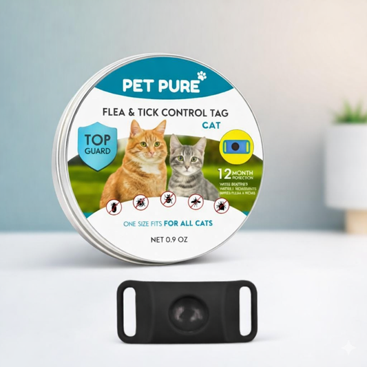 12-Month All-Natural Flea & Tick Protection Tag for Cats
