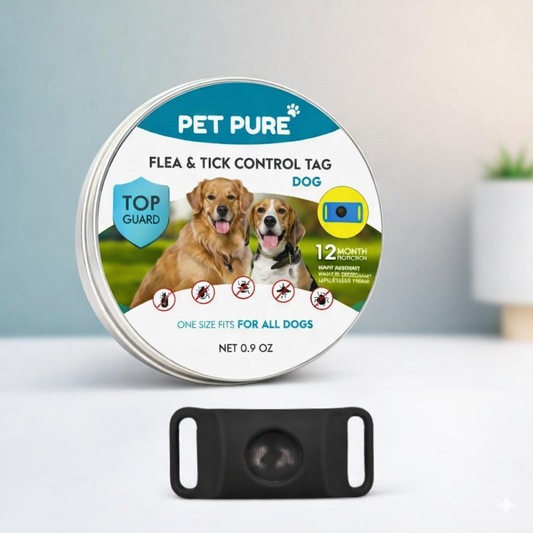 12-Month All-Natural Flea & Tick Protection Tag for Dogs