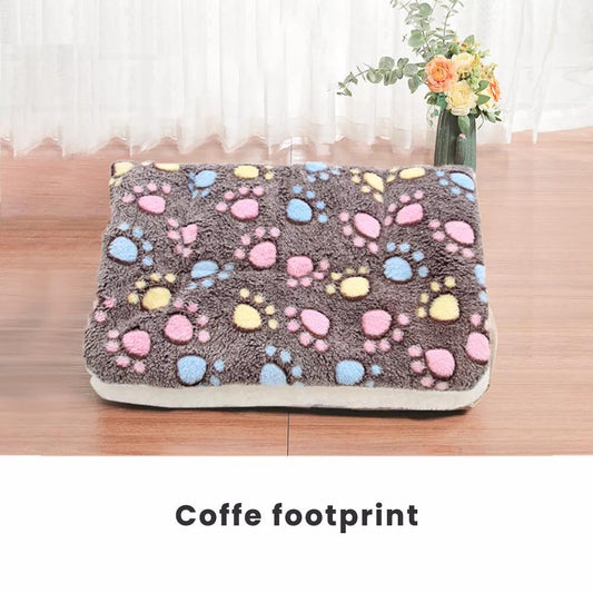 Soft Fleece Pet Blanket Mat for Dogs and Cats | Warm Double-Thick Flannel Non-Slip Washable Pad