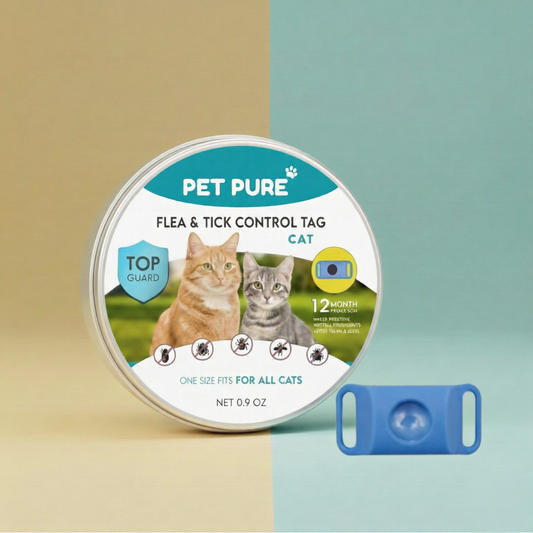 12-Month All-Natural Flea & Tick Protection Tag for Cats