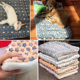 Soft Fleece Pet Blanket Mat for Dogs and Cats | Warm Double-Thick Flannel Non-Slip Washable Pad