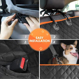 Dog Car Seat Cover Pet Back Seat Hammock Safety Protector Waterproof Non Slip