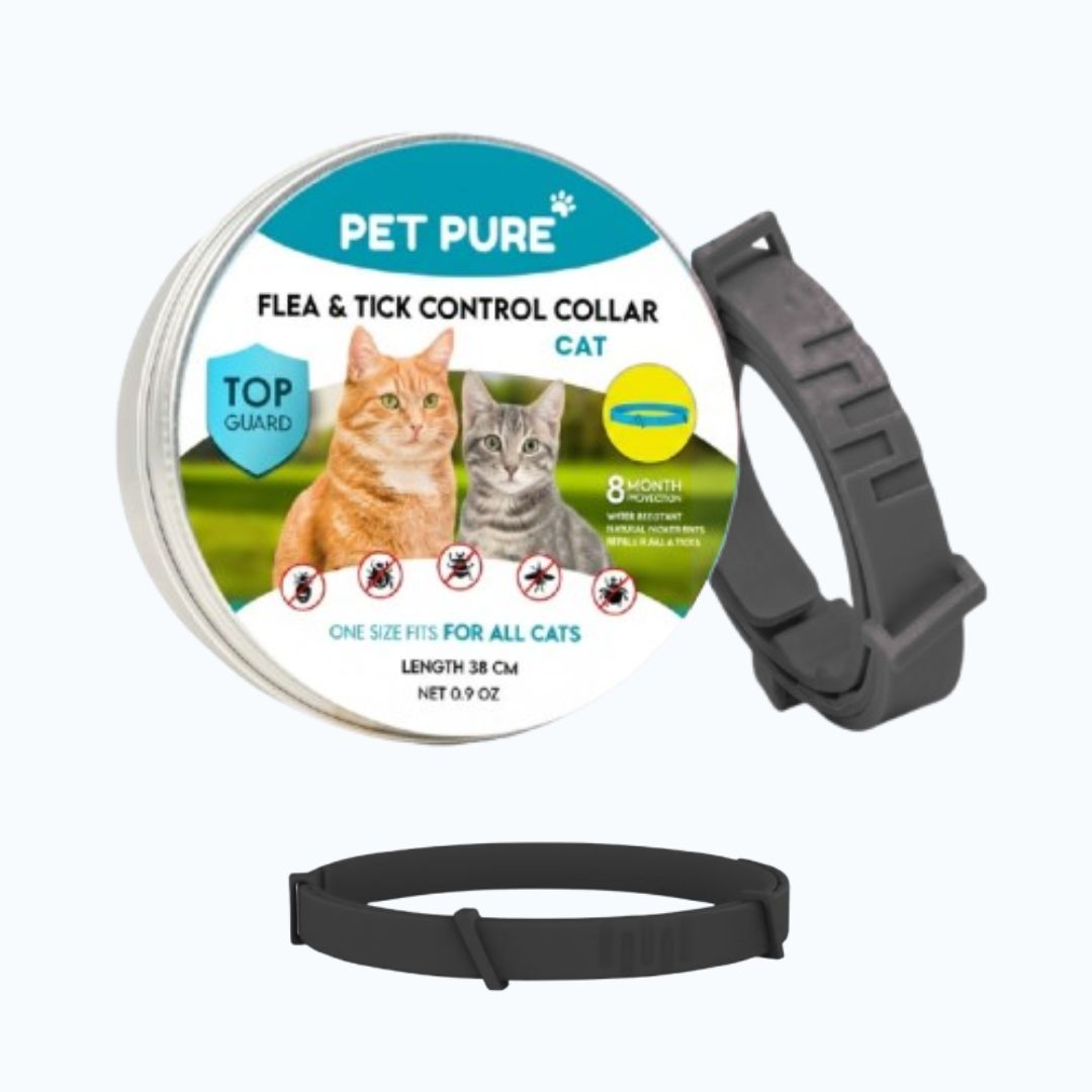 PetPure™ – 8-Month All-Natural Flea & Tick Collar for Cats