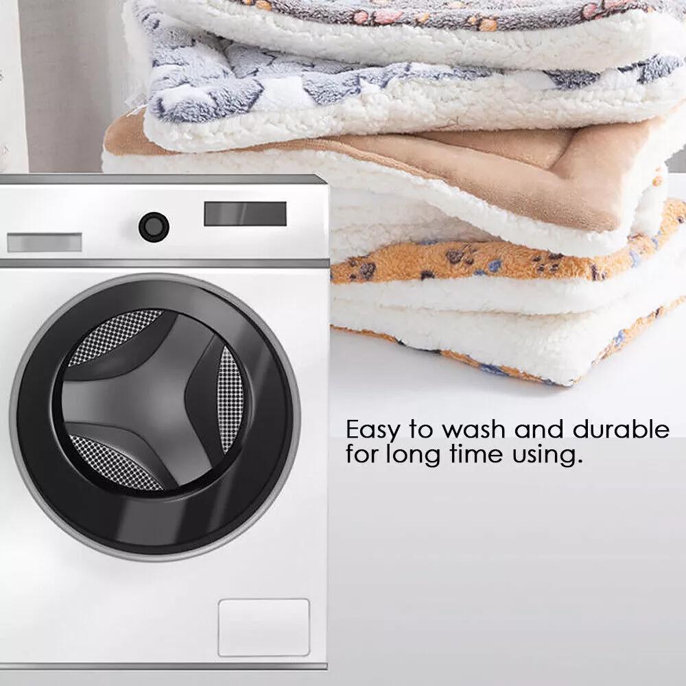 Soft Fleece Pet Blanket Mat for Dogs and Cats | Warm Double-Thick Flannel Non-Slip Washable Pad