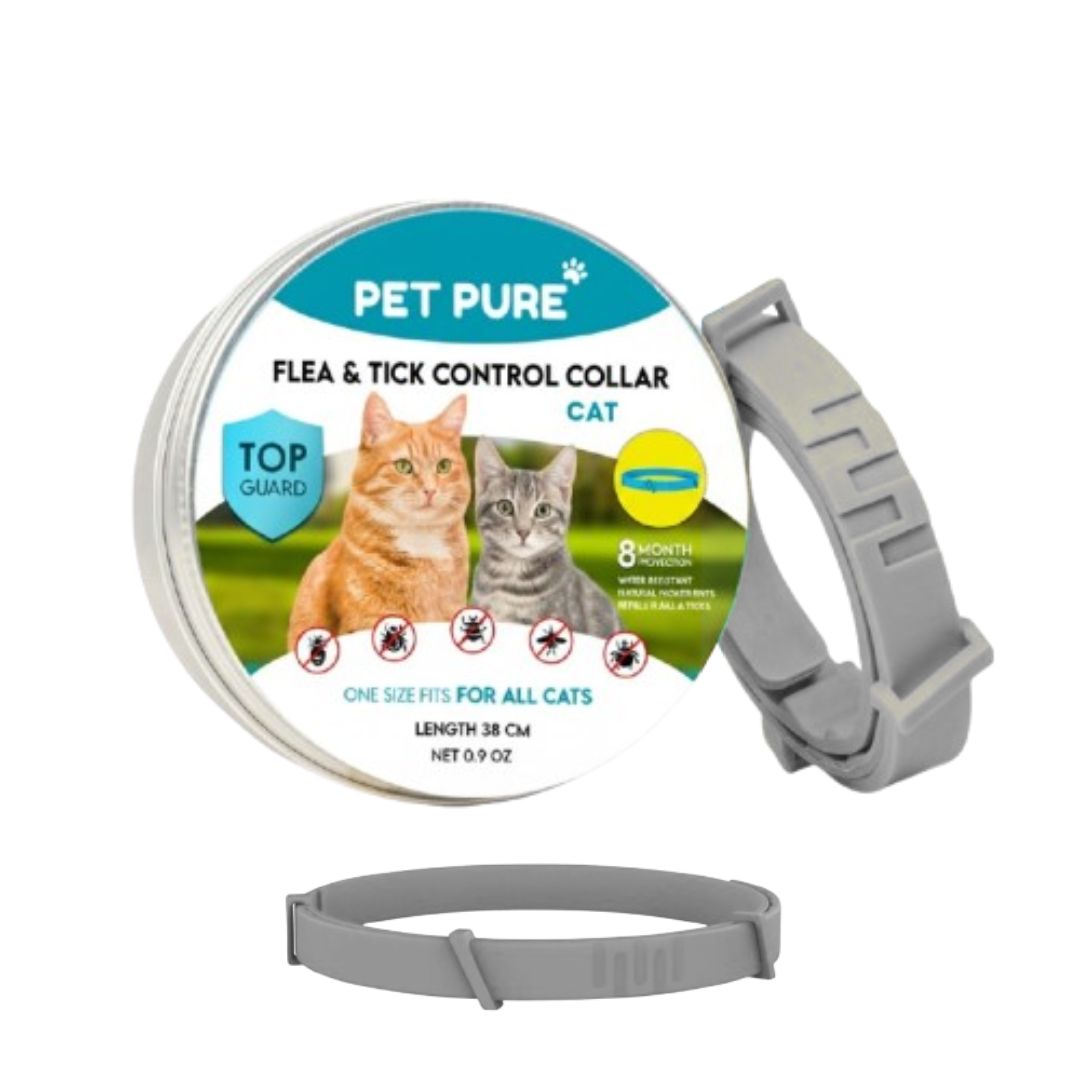 PetPure™ – 8-Month All-Natural Flea & Tick Collar for Cats
