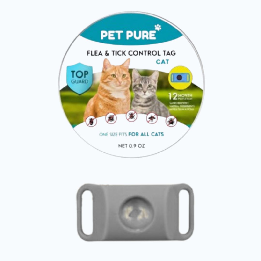 PetPure™ – 12-Month All-Natural Flea & Tick Protection Tag for Cats