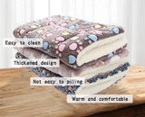 Soft Fleece Pet Blanket Mat for Dogs and Cats | Warm Double-Thick Flannel Non-Slip Washable Pad