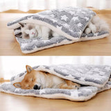 Soft Fleece Pet Blanket Mat for Dogs and Cats | Warm Double-Thick Flannel Non-Slip Washable Pad