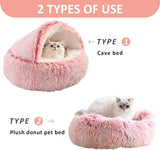 Ultra-Soft Calming Pet Bed – Cozy Hooded Igloo Cave for  Cats, Kittens & Small Dogs