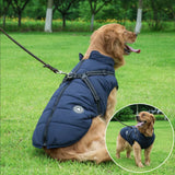 Dog Coat Waterproof Winter Jacket with Built-In Harness – Warm Fleece Lined Zip Up Raincoat