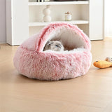 Ultra-Soft Calming Pet Bed – Cozy Hooded Igloo Cave for  Cats, Kittens & Small Dogs