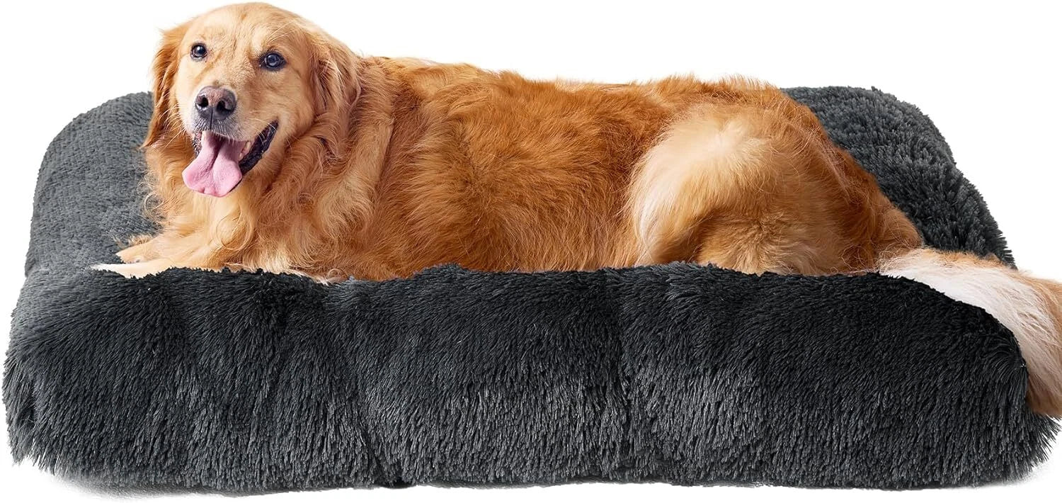 Soft Calming Plush Pet Bed Cushion | Ultra-Soft Dog & Cat Mattress Washable Plush
