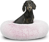 Calming Donut Soft Plush Pet Bed – Anti-Anxiety Faux Fur Cushion for Pet's Joint Support