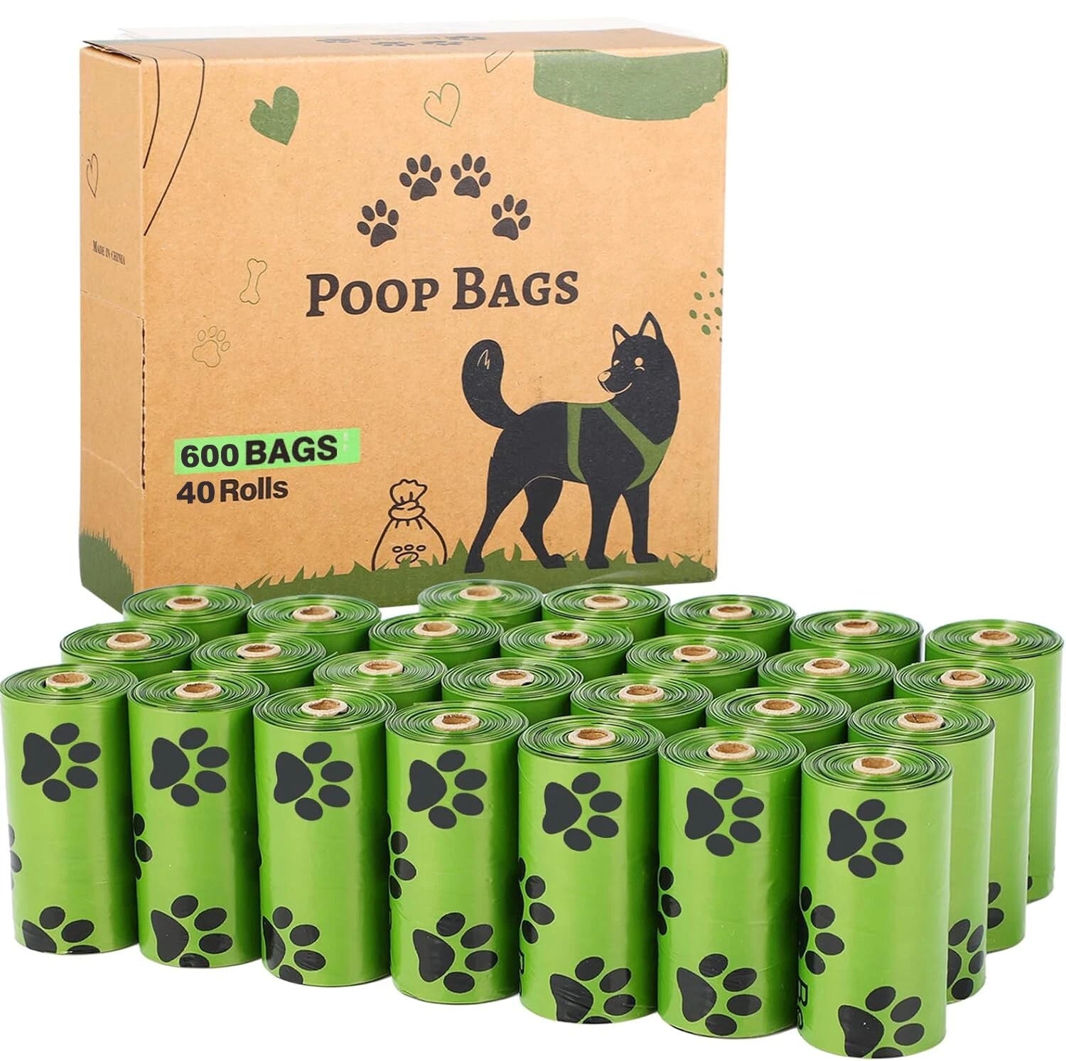 600 Biodegradable Dog Poop Bags Rolls pack  –  Eco-Friendly Thick,  Eco-Friendly & Leak-Proof Strong Waste Bags for Dogs