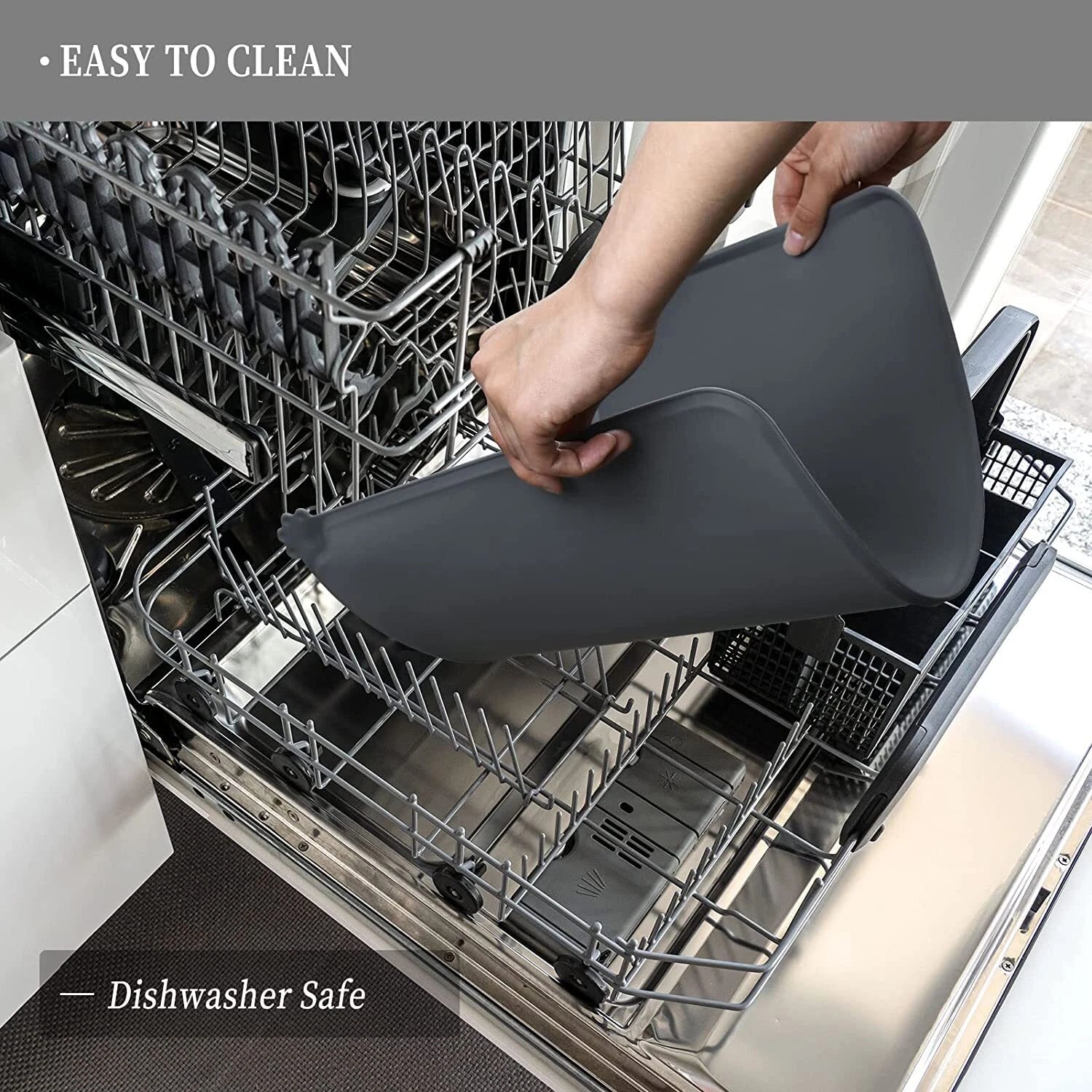 Silicone Pet Feeding Mat – Waterproof Non-Slip Food & Water Bowl Placement Tray for Dogs & Cats