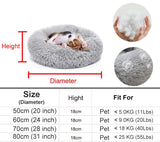 Calming Donut Soft Plush Pet Bed – Anti-Anxiety Faux Fur Cushion for Pet's Joint Support
