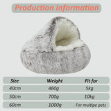 Ultra-Soft Calming Pet Bed – Cozy Hooded Igloo Cave for  Cats, Kittens & Small Dogs