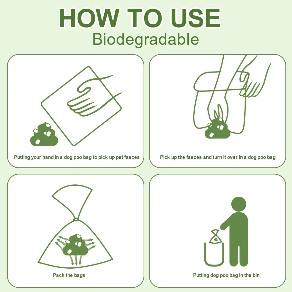 600 Biodegradable Dog Poop Bags Rolls pack  –  Eco-Friendly Thick,  Eco-Friendly & Leak-Proof Strong Waste Bags for Dogs