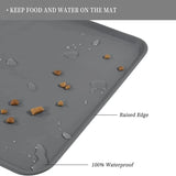 Silicone Pet Feeding Mat – Waterproof Non-Slip Food & Water Bowl Placement Tray for Dogs & Cats
