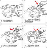 Retractable Dog Leash With Lock – Extendable Pet Long Lead for Training & Walking