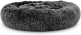 Calming Donut Soft Plush Pet Bed – Anti-Anxiety Faux Fur Cushion for Pet's Joint Support
