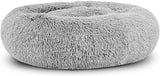 Calming Donut Soft Plush Pet Bed – Anti-Anxiety Faux Fur Cushion for Pet's Joint Support