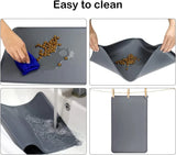 Silicone Pet Feeding Mat – Waterproof Non-Slip Food & Water Bowl Placement Tray for Dogs & Cats
