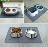 Silicone Pet Feeding Mat – Waterproof Non-Slip Food & Water Bowl Placement Tray for Dogs & Cats