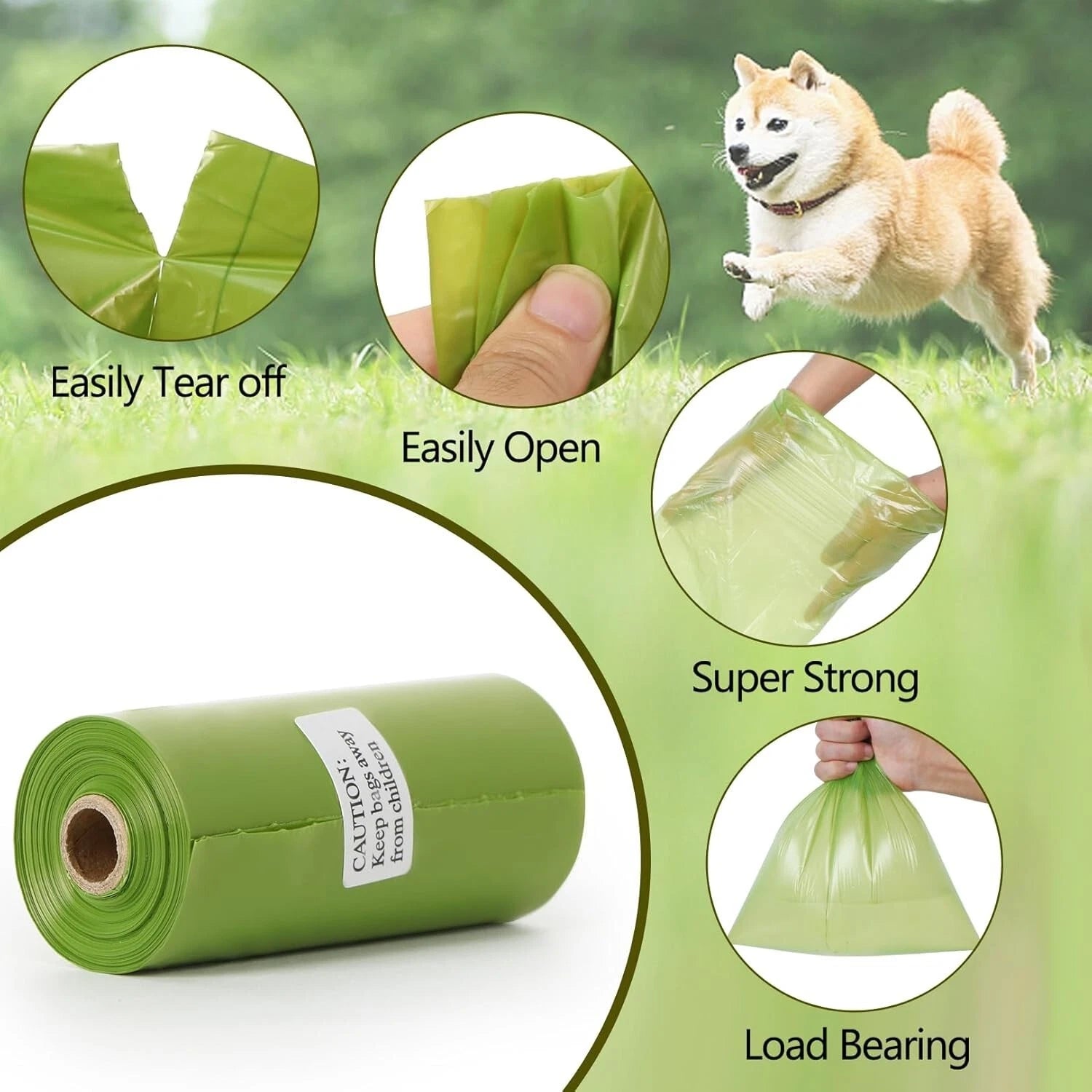 600 Biodegradable Dog Poop Bags Rolls pack  –  Eco-Friendly Thick,  Eco-Friendly & Leak-Proof Strong Waste Bags for Dogs