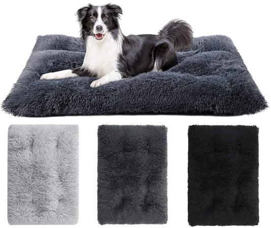 Soft Calming Plush Pet Bed Cushion | Ultra-Soft Dog & Cat Mattress Washable Plush