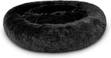 Calming Donut Soft Plush Pet Bed – Anti-Anxiety Faux Fur Cushion for Pet's Joint Support
