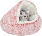 Ultra-Soft Calming Pet Bed – Cozy Hooded Igloo Cave for  Cats, Kittens & Small Dogs
