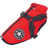 Dog Coat Waterproof Winter Jacket with Built-In Harness – Warm Fleece Lined Zip Up Raincoat